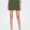 Donna Only | Mini Skirt With Cargo Donna Verde Oliva