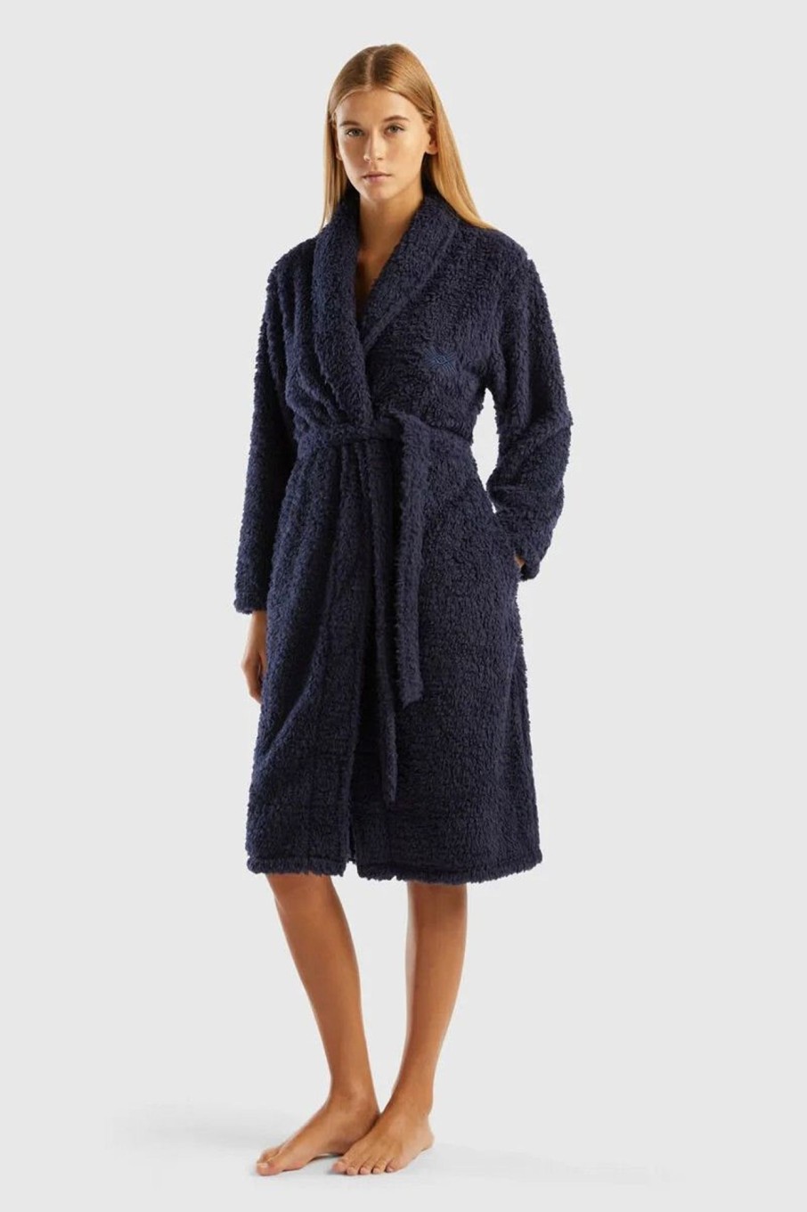 Donna Benetton | Vestaglia Teddy Donna Blu