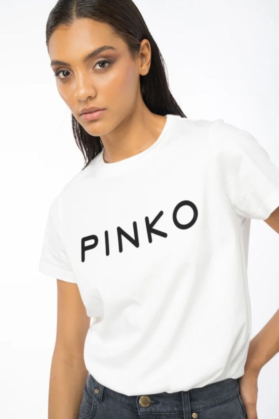 Donna Pinko | T-Shirt Stampa Donna Bianco