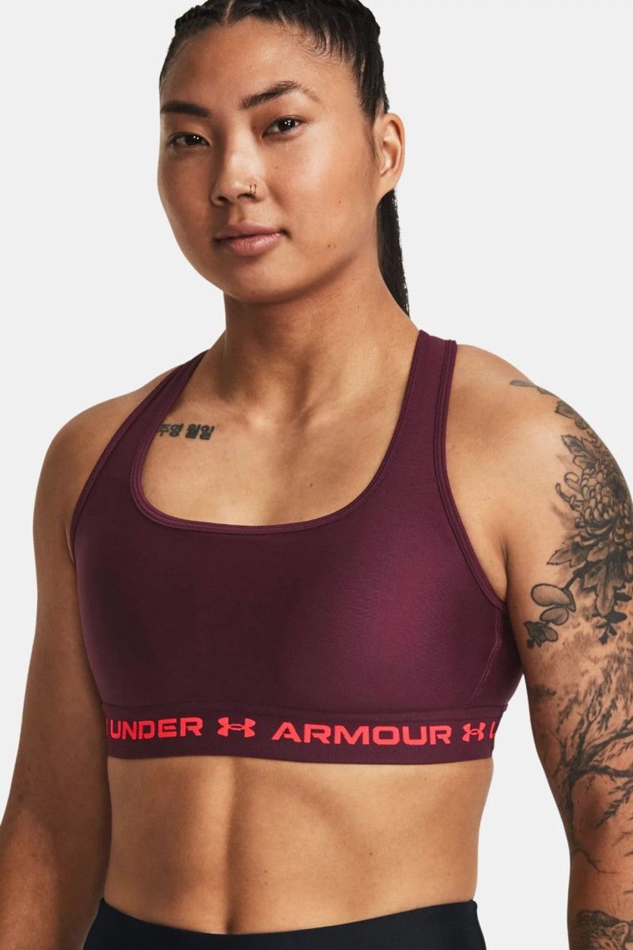 Donna Under Armour | Reggiseno Sportivo Ua Crossback Mid Da Donna Bordeaux