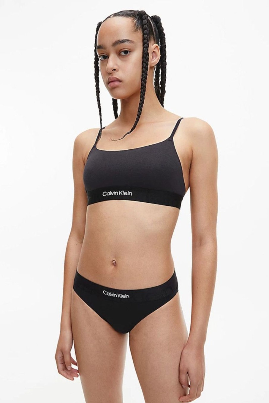 Donna Calvin Klein | Slip Bikini Embossed Icon Donna Nero