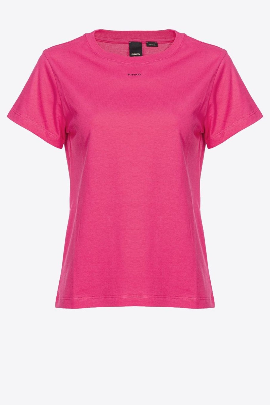 Donna Pinko | T-Shirt Con Micro Logo Donna Fucsia