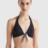 Donna Benetton Bikini | Reggiseno Reversibile In Econyl Donna Nero