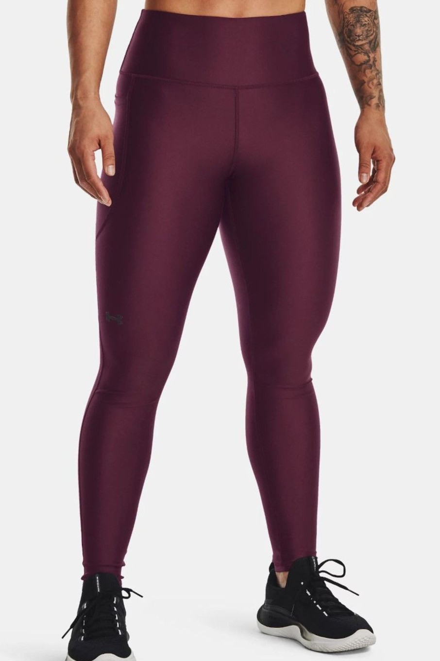 Donna Under Armour | Leggings Heatgear Armour No-Slip Waistband Full-Lenght Donna Bordeaux