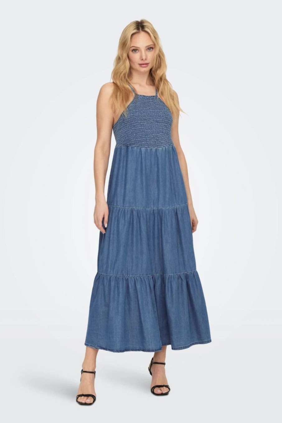 Donna Only | Maxi Abito Lungo Donna Azzurro