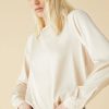 Donna Emme Marella | Blusa In Raso Donna Bianco