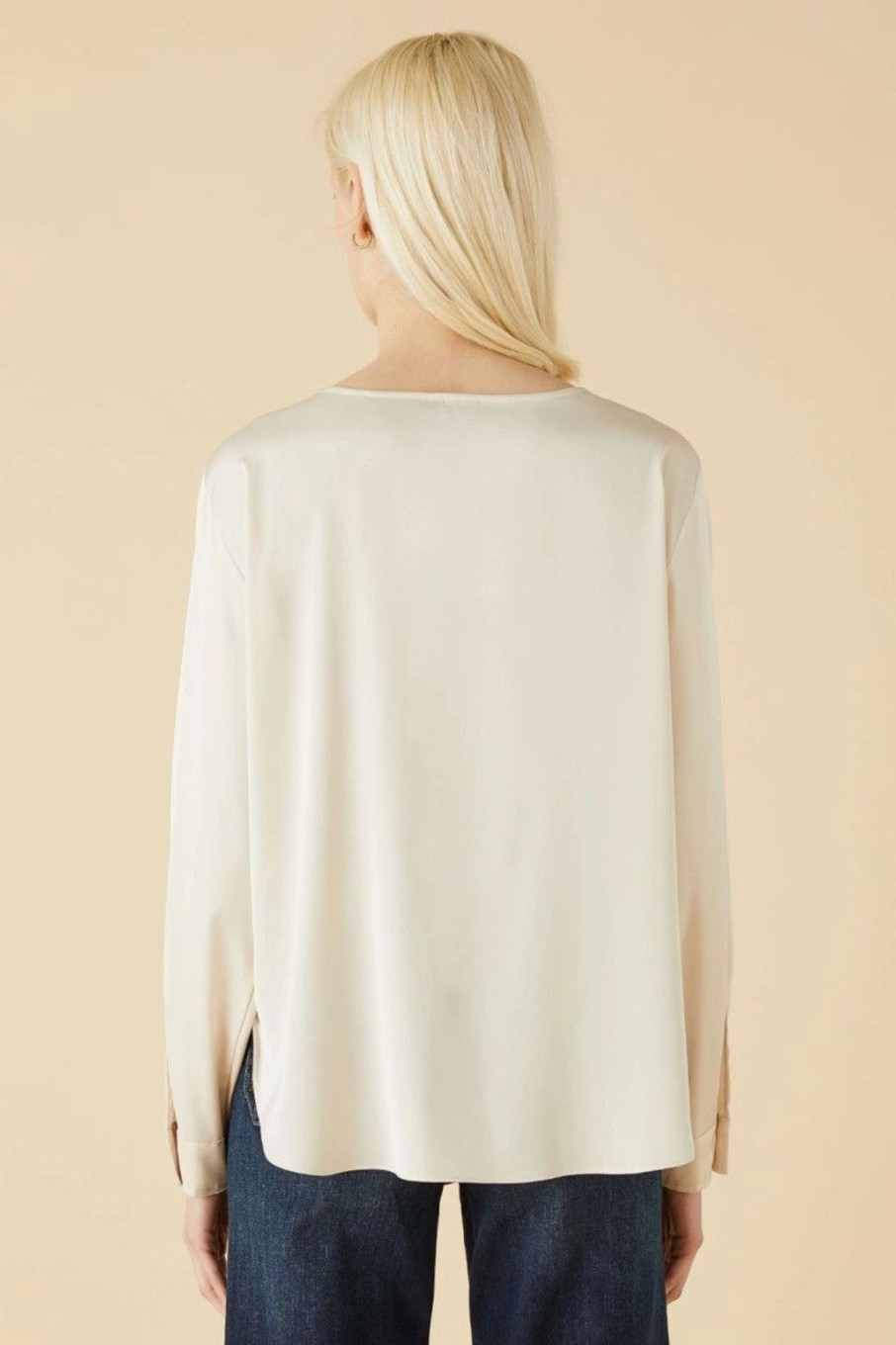 Donna Emme Marella | Blusa In Raso Donna Bianco