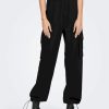 Donna Only | Cargo Pants With Strings Donna Nero