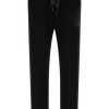 Donna Freddy | Pantaloni In Felpa Tricot Con Coulisse In Raso Donna Nero