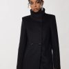 Donna Patrizia Pepe | Cappotto Collo Alto Donna Nero