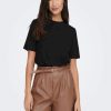 Donna Only | Basic Solid Color T-Shirt Donna Nero