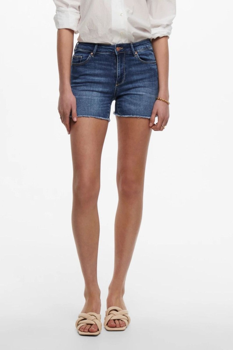 Donna Only | Shorts In Denim Donna Blu