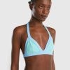 Donna Benetton Bikini | Triangolo Mare In Econyl Donna Azzurro