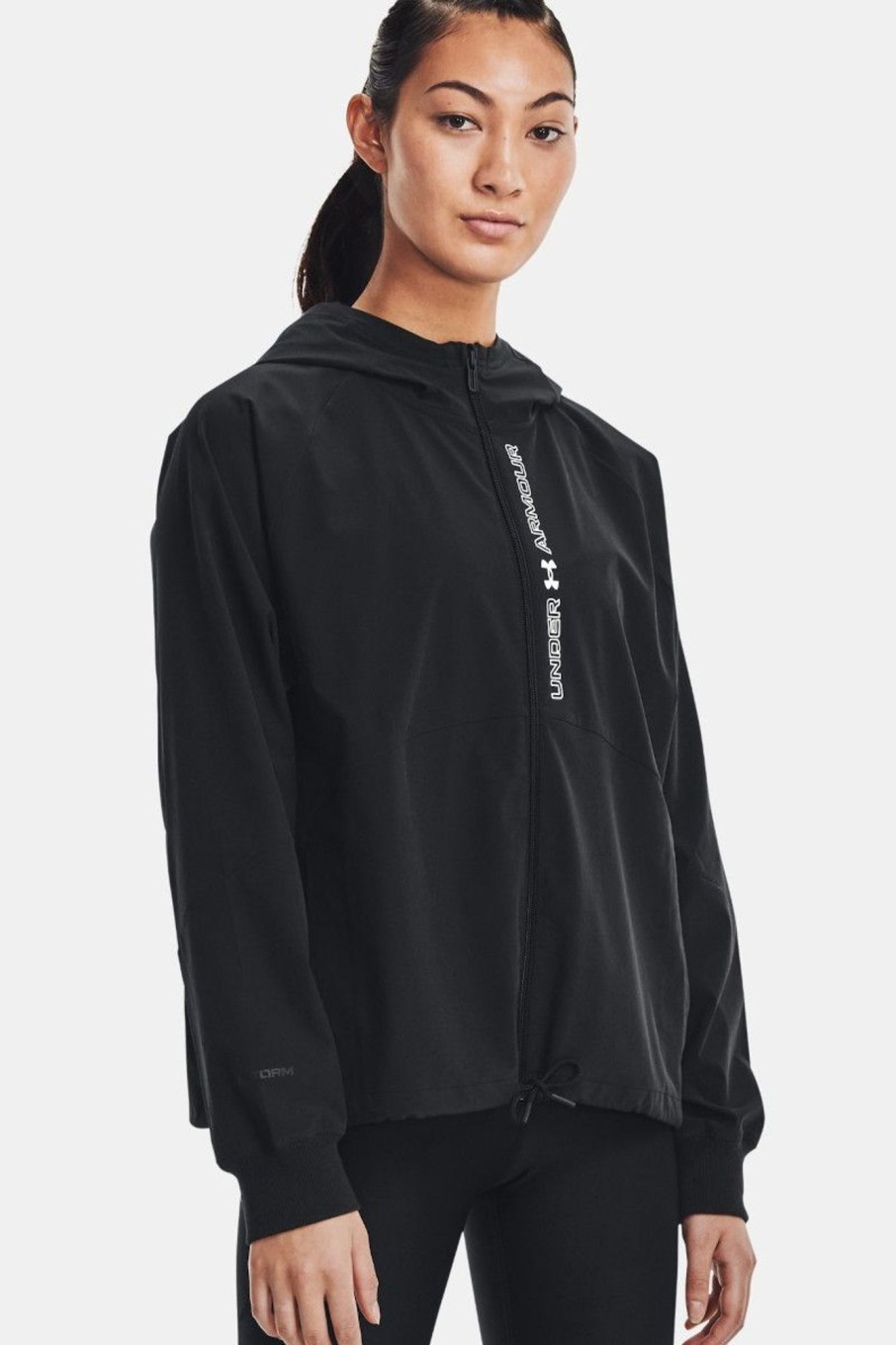 Donna Under Armour | Giacca Ua Woven Full-Zip Da Donna Nero