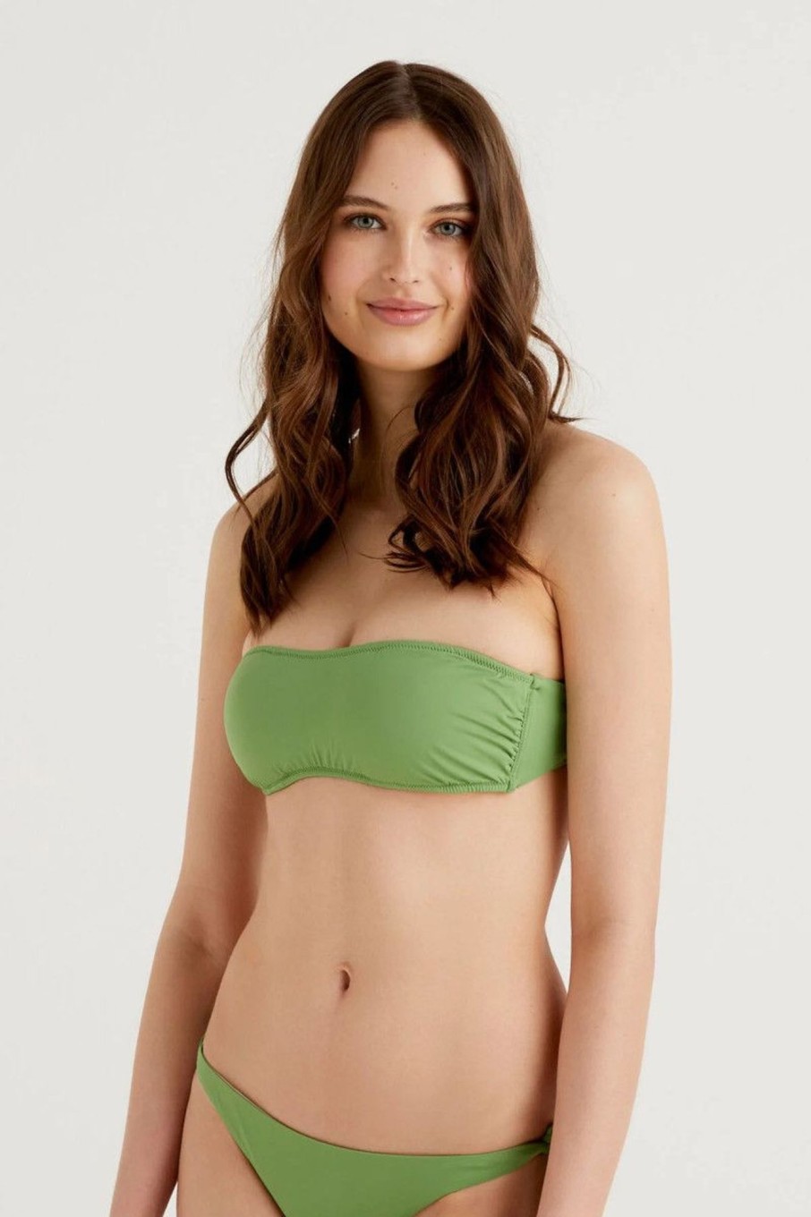 Donna Benetton Bikini | Fascia Mare Donna Verde