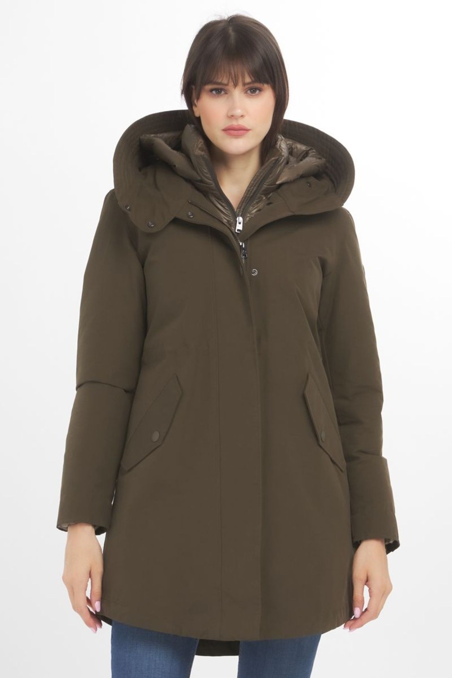 Donna Woolrich | Parka Donna Verde Oliva