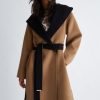 Donna Liu-jo | Cappotto Reversibile In Misto Lana Donna Nero