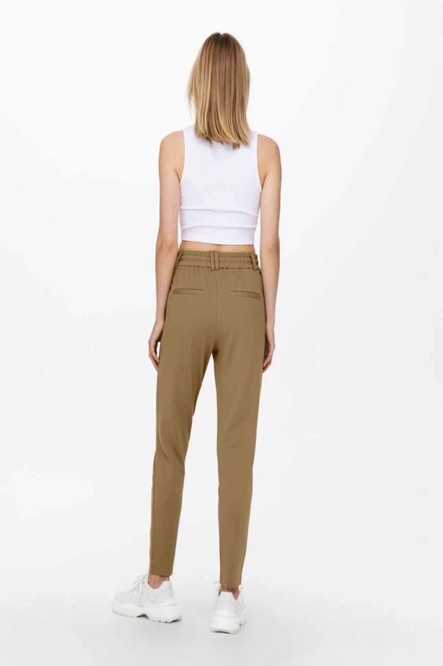 Donna Only | Pantaloni Con Elastico In Vita L32 Donna Biscotto