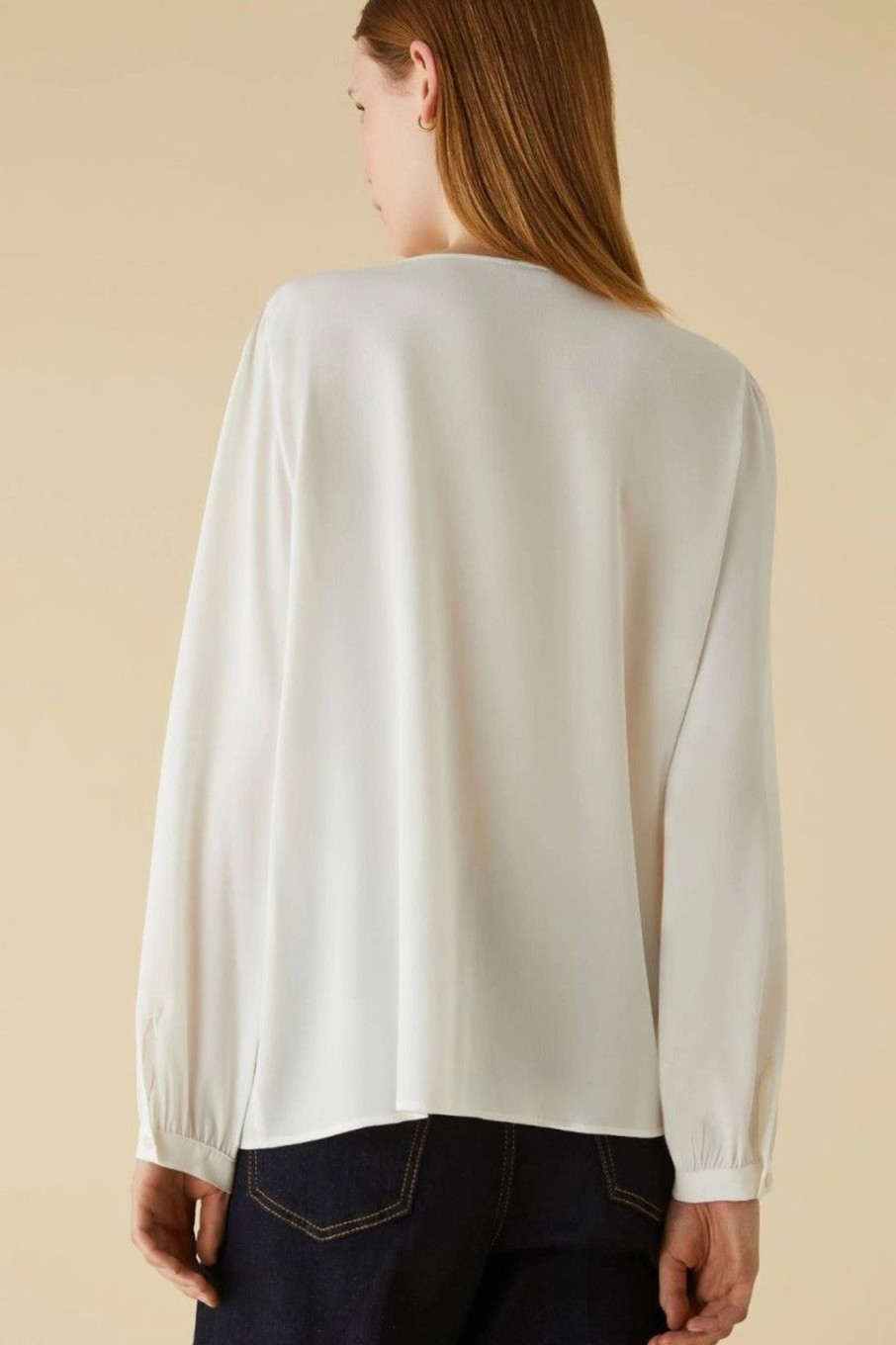 Donna Emme Marella | Blusa Con Ruche Donna Bianco