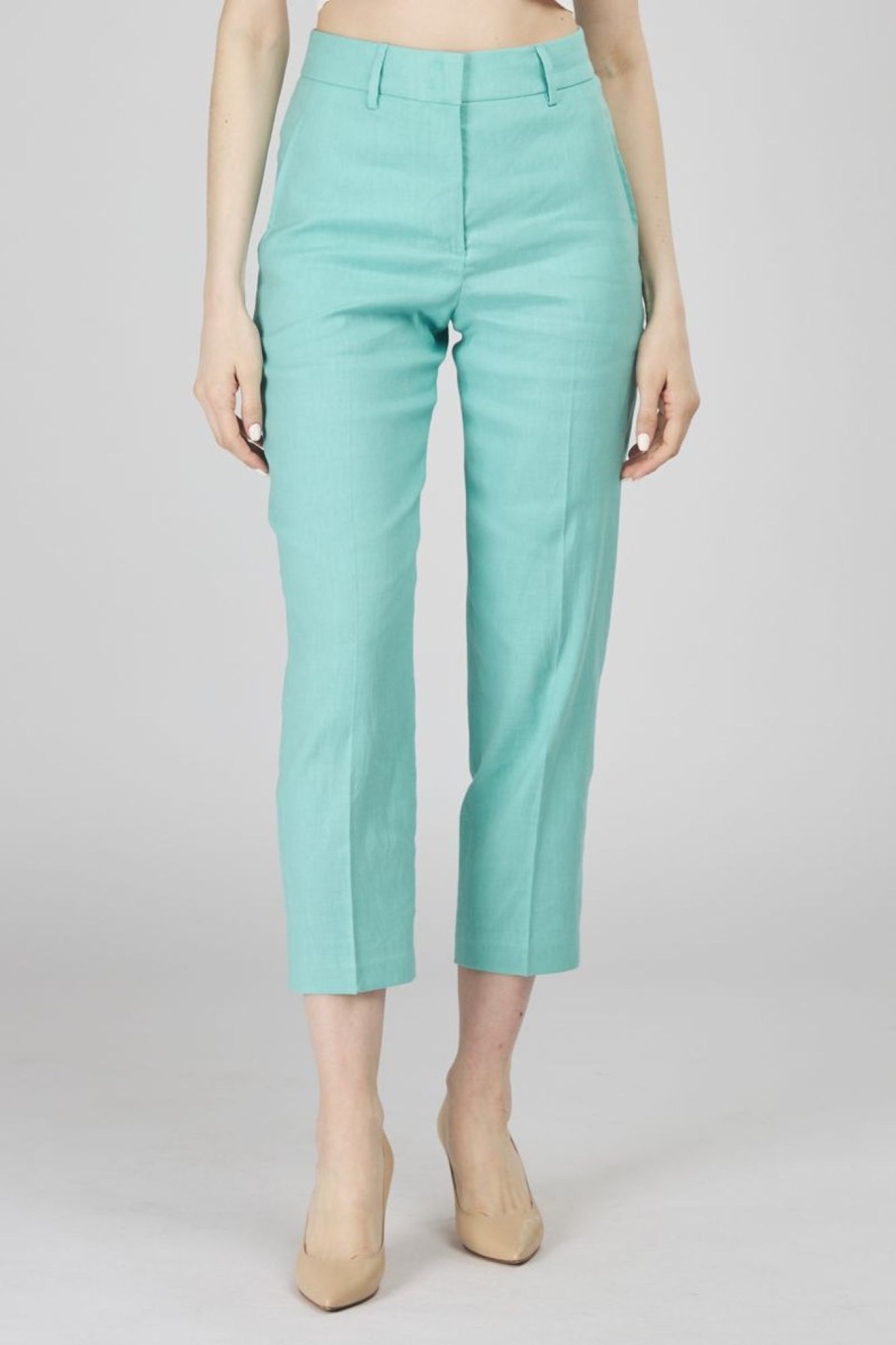 Donna Seventy | Pantalone A Carota Donna Verde Acqua