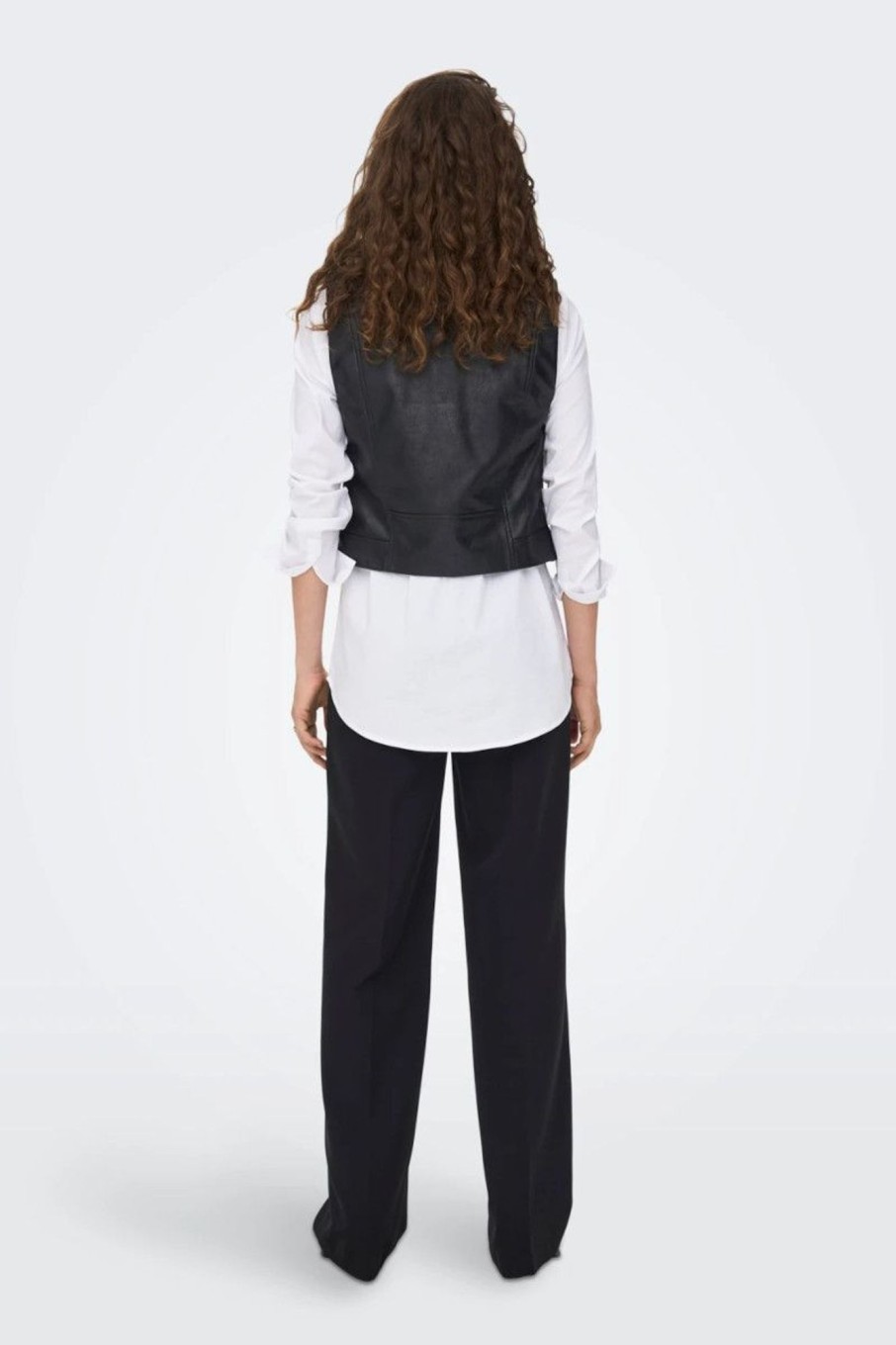 Donna Only | Gilet Ecopelle Donna Nero