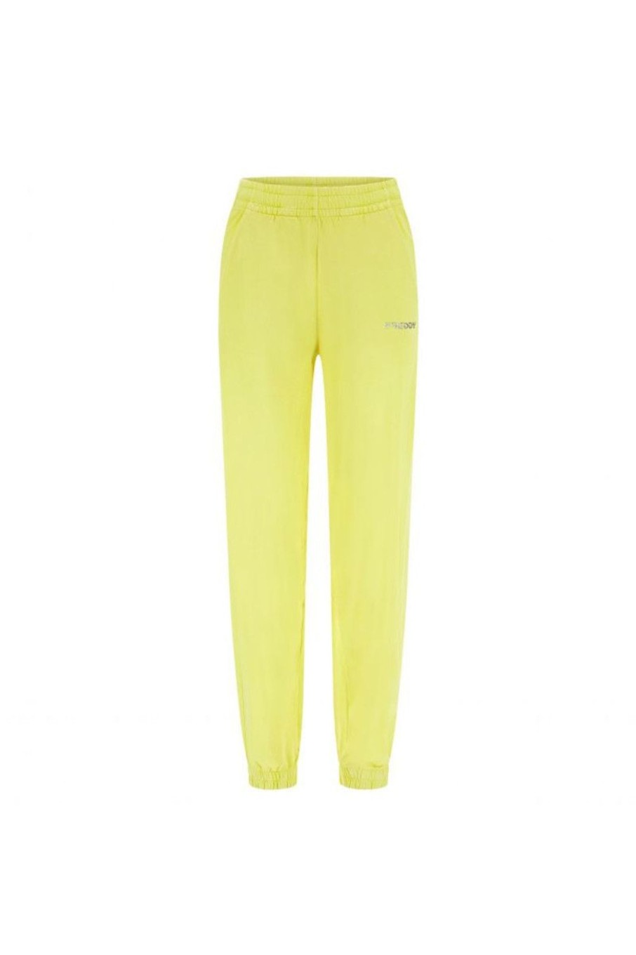 Donna Freddy | Pantaloni Sportivi Fluo Con Elastico Donna Giallo