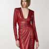 Donna Patrizia Pepe | Tubino In Jersey Spalmato Donna Rosso