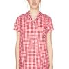 Donna Benetton | Camicia Maniche Corte Donna Rosso