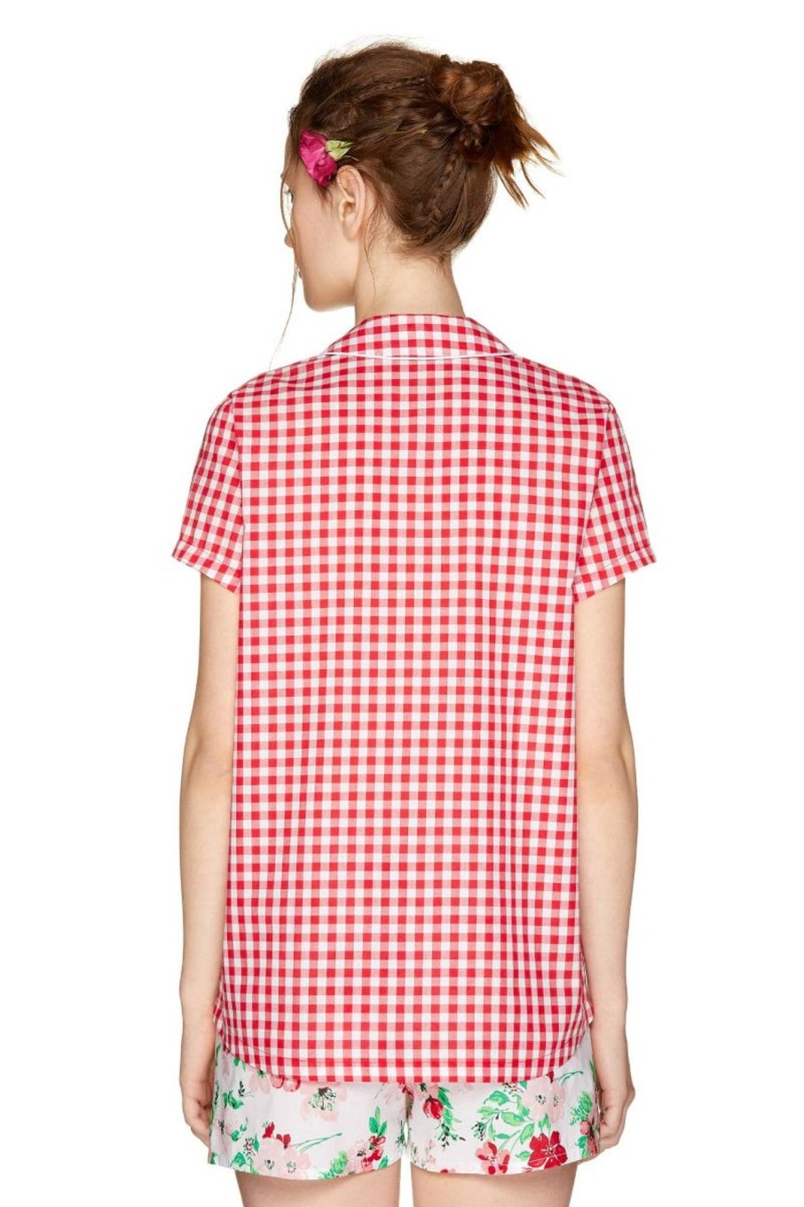 Donna Benetton | Camicia Maniche Corte Donna Rosso