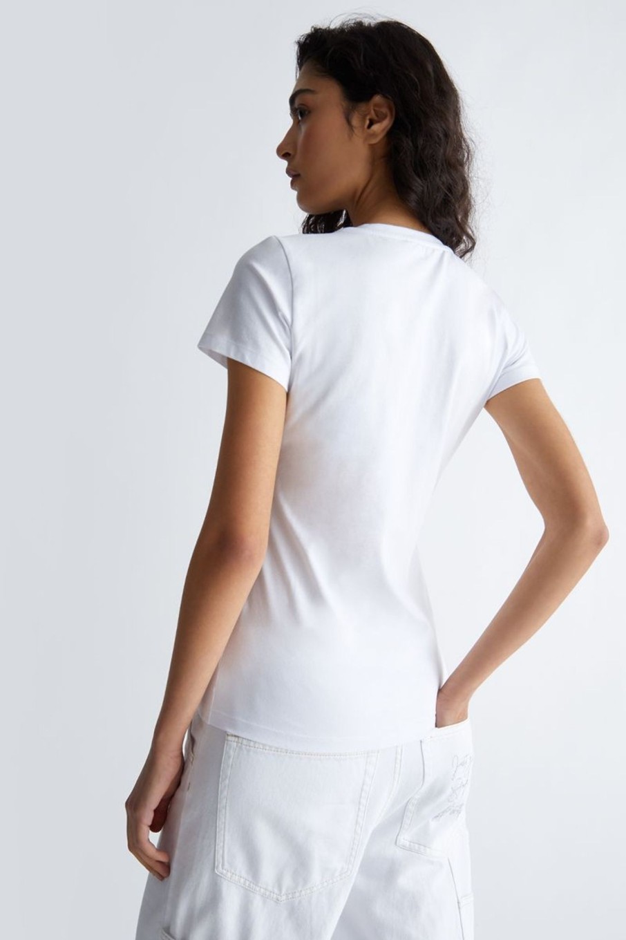 Donna Liu-jo | T-Shirt Con Stampa Bag Time Donna Bianco