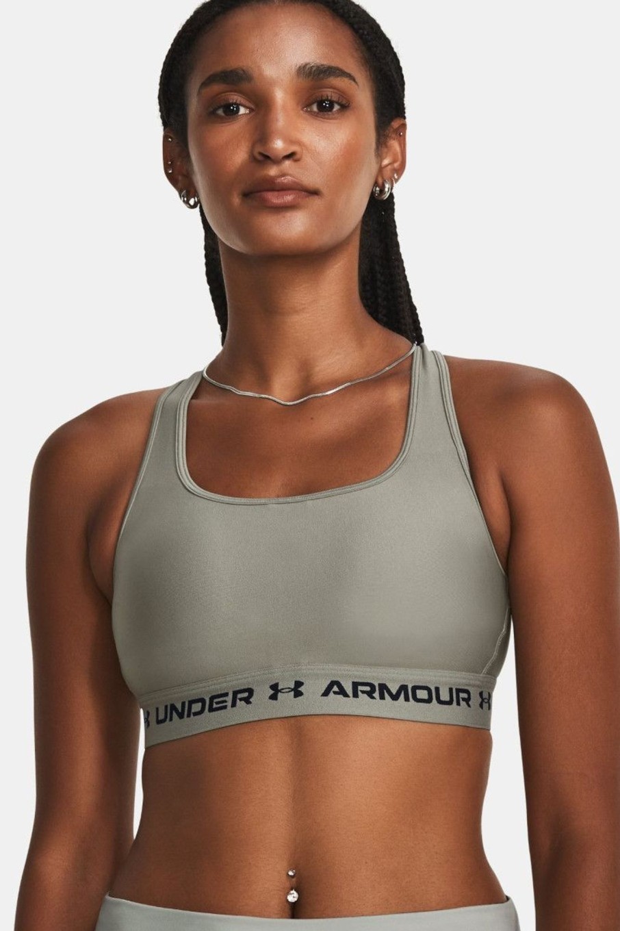 Donna Under Armour | Reggiseno Sportivo Ua Crossback Mid Da Donna Grigio