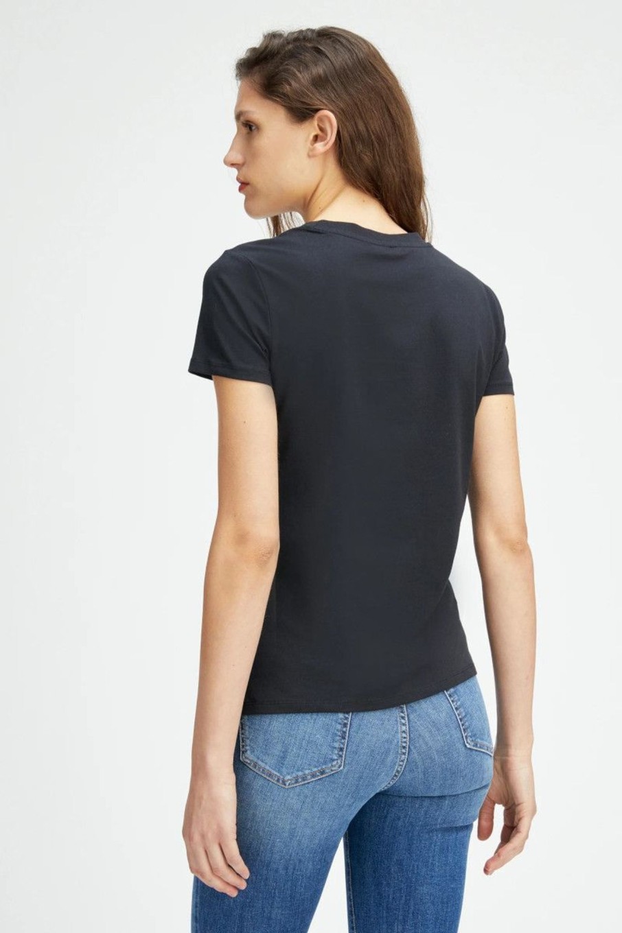 Donna GasJeans | T-Shirt Manica Corta In Jersey Donna Nero