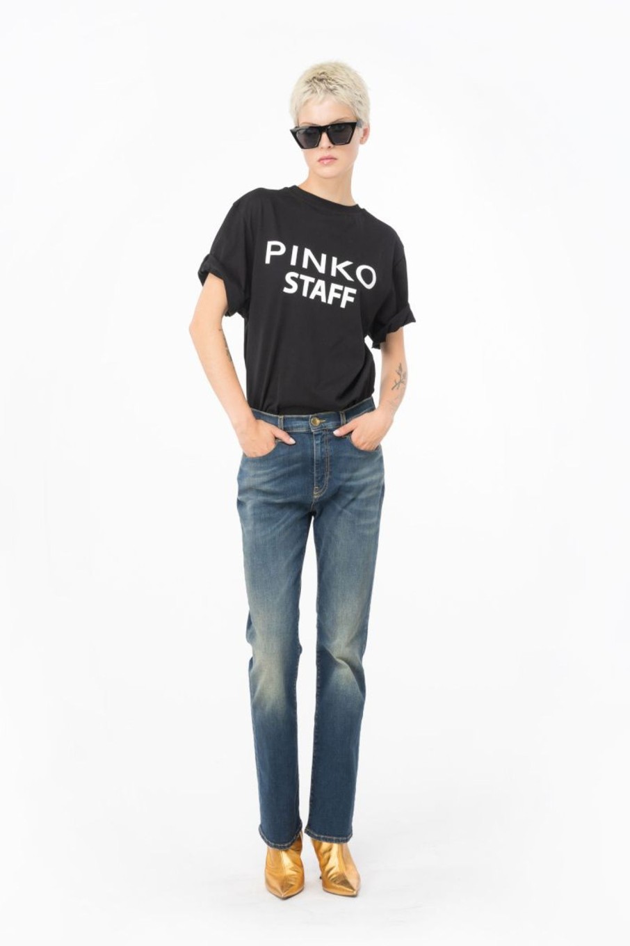 Donna Pinko | Jeans Bootcut Denim Stretch Donna Denim