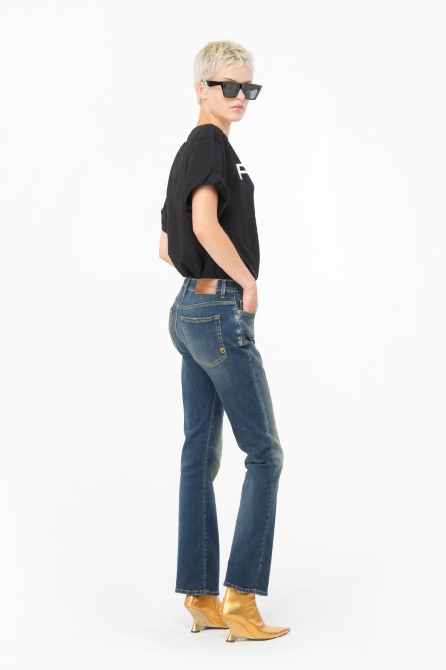 Donna Pinko | Jeans Bootcut Denim Stretch Donna Denim