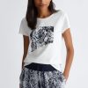 Donna Liu-jo | T-Shirt Con Stampa Pitonata Donna Bianco